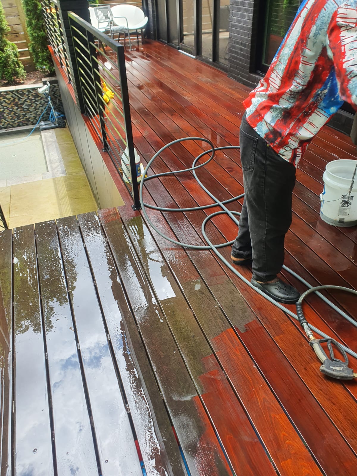 Pristine deck after cleaning